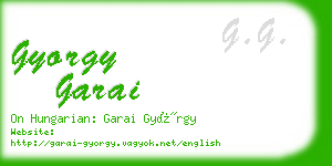 gyorgy garai business card